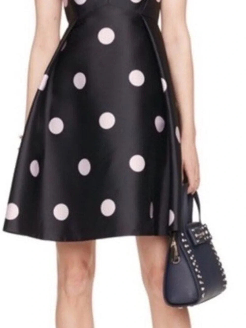 Kate Spade Navy with light Pink Polka Dot Dress size 8